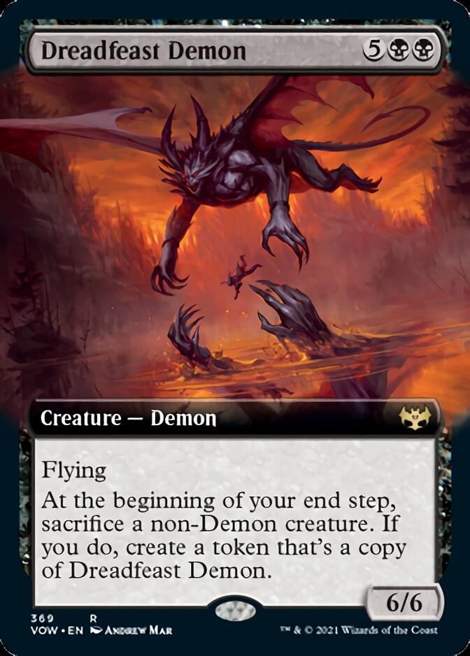 Dreadfeast Demon (Extended Art) [Innistrad: Crimson Vow] [Foil]