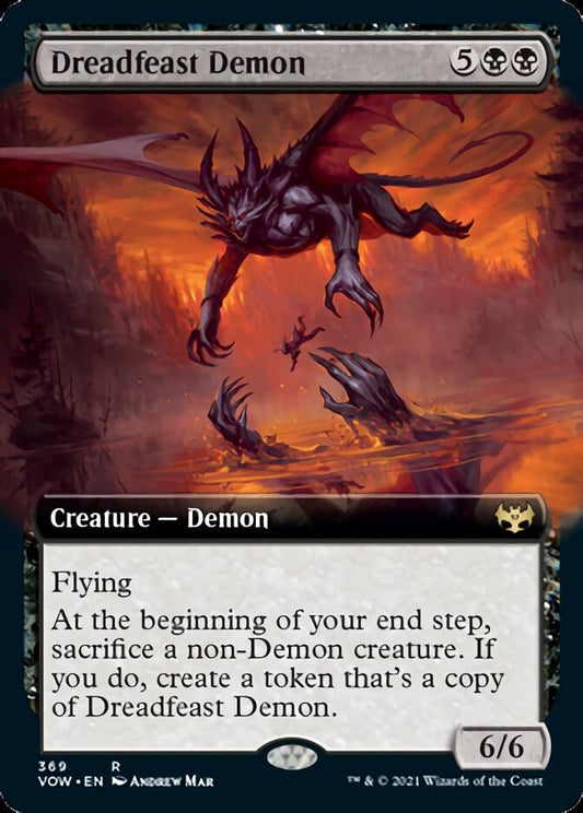 Dreadfeast Demon (Extended Art) [Innistrad: Crimson Vow] [Foil]
