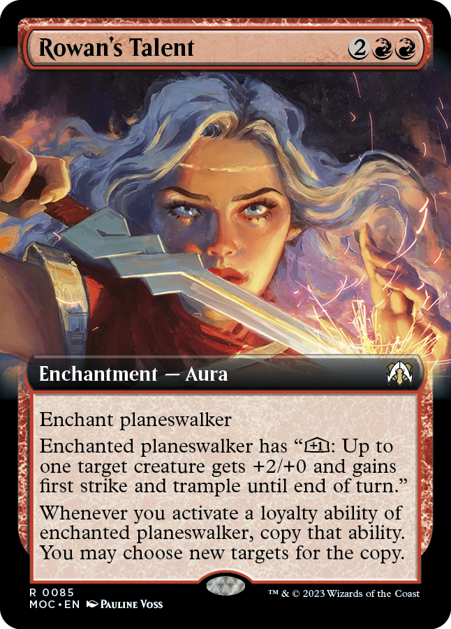 Rowan's Talent (Extended Art) [March of the Machine Commander] [Foil]