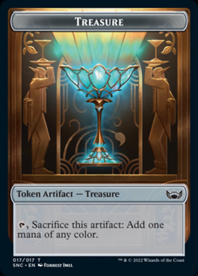 Treasure (017) // Citizen Double-Sided Token [Streets of New Capenna Tokens] [Foil]