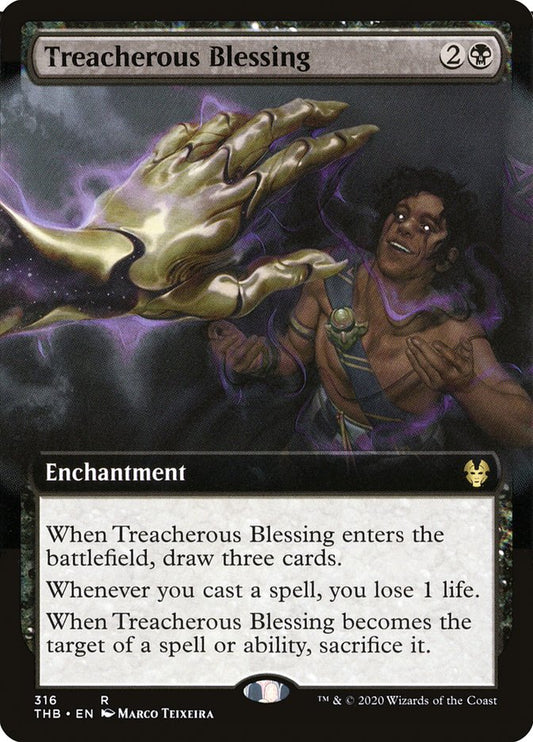 Treacherous Blessing (Extended Art) [Theros Beyond Death] [Foil]