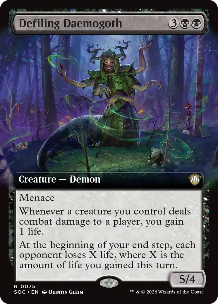 Defiling Daemogoth (Extended Art) [Secrets of Strixhaven Commander] [Foil]