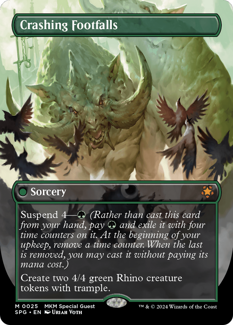 Crashing Footfalls (Borderless) [Murders at Karlov Manor Special Guests] [Foil]