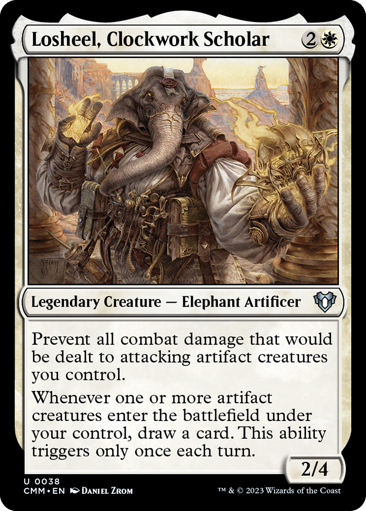 Losheel, Clockwork Scholar [Commander Masters] [Foil]