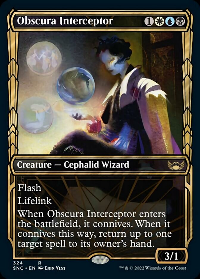 Obscura Interceptor (Showcase Golden Age) [Streets of New Capenna] [Foil]