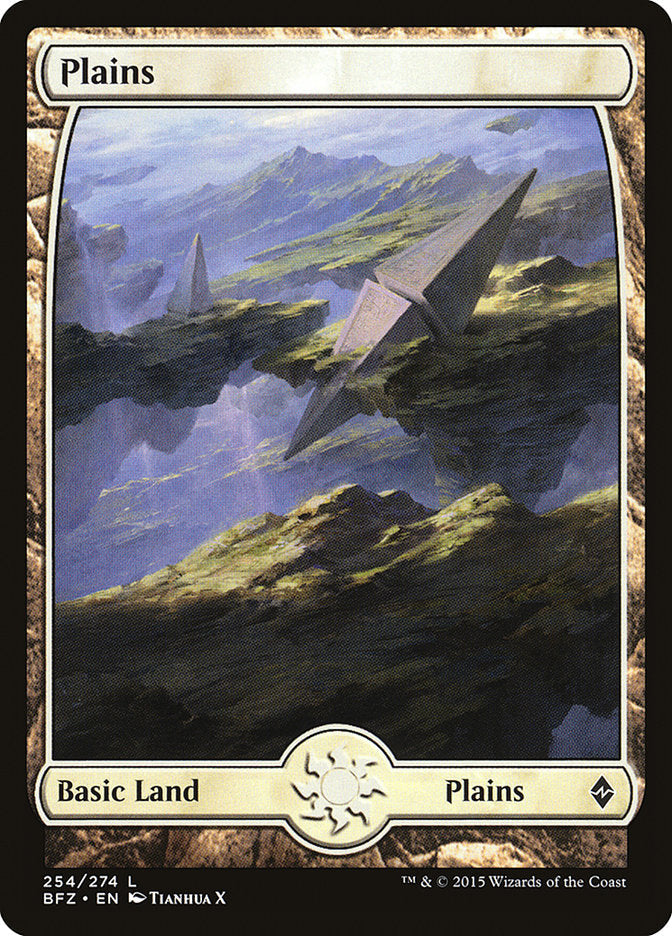 Plains (254) (Full Art) [Battle for Zendikar] [Foil]