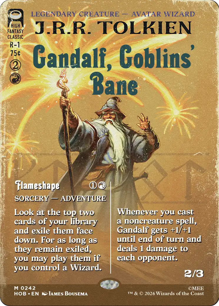Gandalf, Goblins' Bane (Borderless) [The Hobbit] [Foil]
