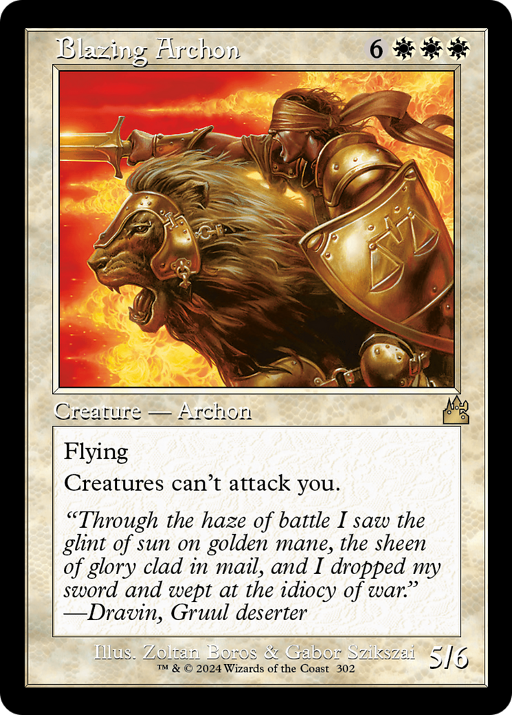 Blazing Archon (Retro Frame) [Ravnica Remastered] [Foil]