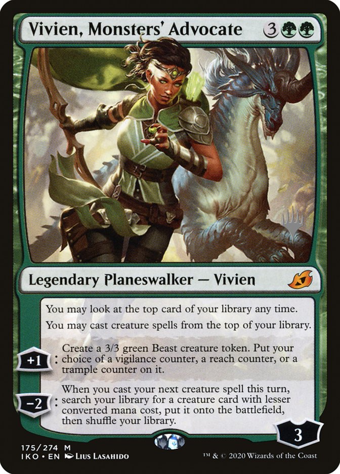 Vivien, Monsters' Advocate (Promo Pack) [Ikoria: Lair of Behemoths Promos] [Foil]