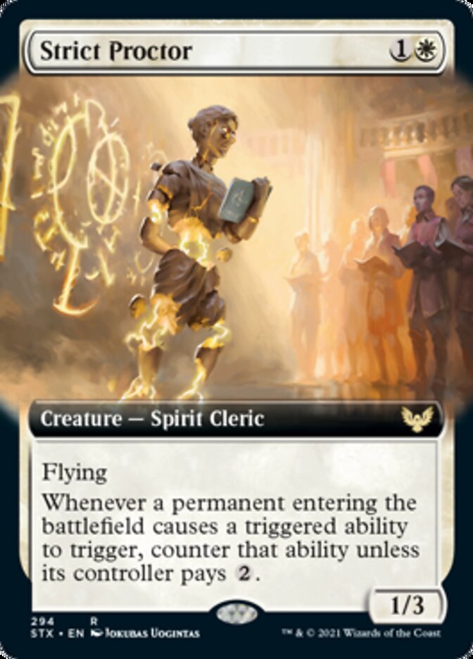 Strict Proctor (Extended Art) [Strixhaven: School of Mages] [Foil]