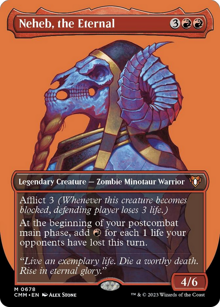 Neheb, the Eternal (Borderless Profile) [Commander Masters] [Foil]