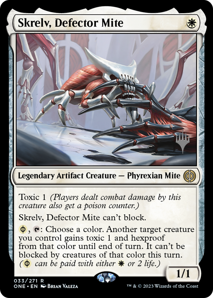 Skrelv, Defector Mite (Promo Pack) [Phyrexia: All Will Be One Promos] [Foil]