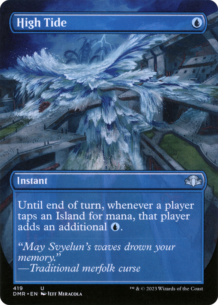 High Tide (Borderless Alternate Art) [Dominaria Remastered] [Foil]