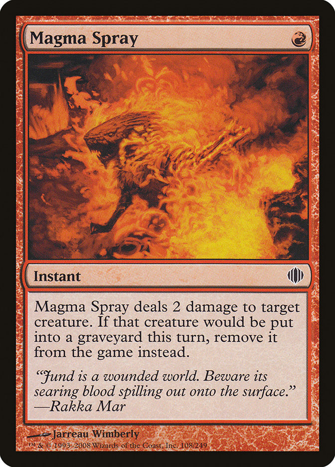 Magma Spray [Shards of Alara] [Foil]