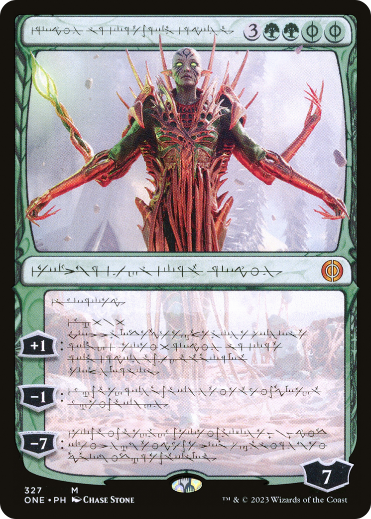 Nissa, Ascended Animist (Phyrexian) [Phyrexia: All Will Be One] [Foil]
