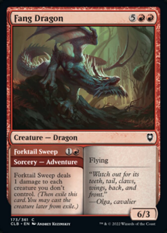 Fang Dragon // Forktail Sweep [Commander Legends: Battle for Baldur's Gate] [Foil]