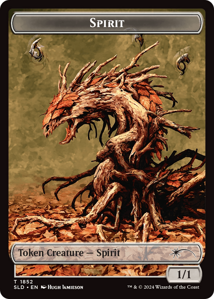 Spirit (SLD) // Shapeshifter (KHM) Double-Sided Token [Secret Lair: From Cute to Brute Tokens] [Foil] [Foil] [Foil]