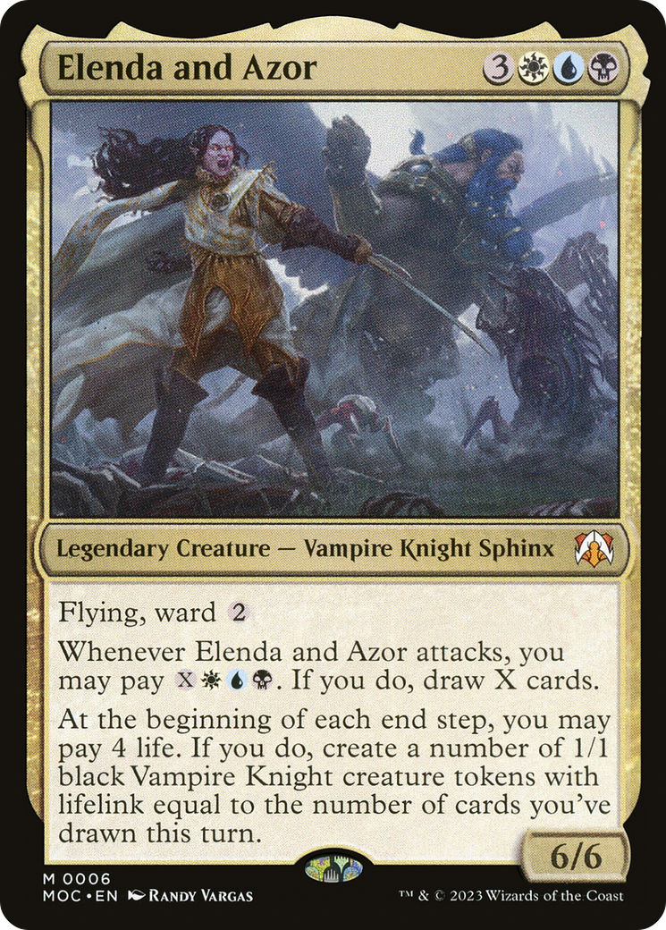 Elenda and Azor [March of the Machine Commander] [Foil]