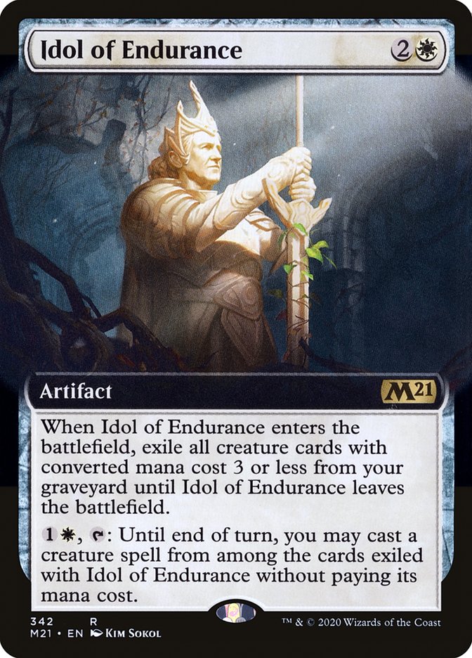 Idol of Endurance (Extended Art) [Core Set 2021] [Foil]