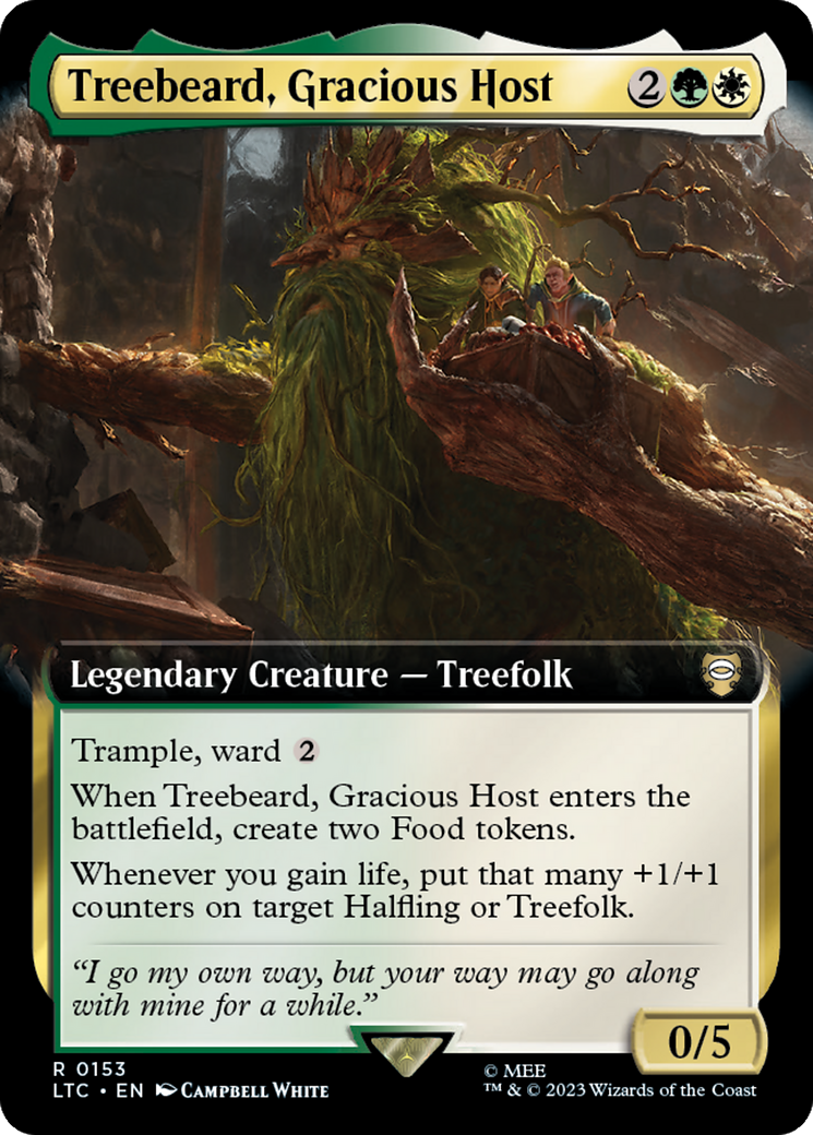 Treebeard, Gracious Host (Extended Art) [The Lord of the Rings: Tales of Middle-Earth Commander] [Foil]