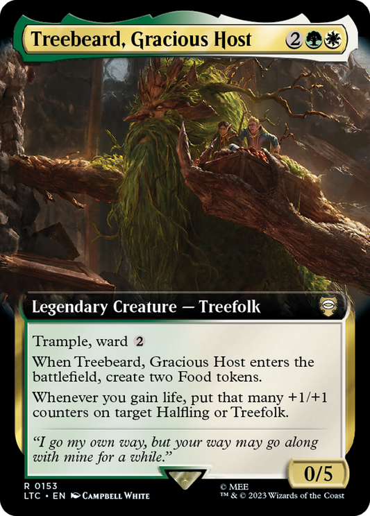 Treebeard, Gracious Host (Extended Art) [The Lord of the Rings: Tales of Middle-Earth Commander] [Foil]