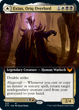 Extus, Oriq Overlord // Awaken the Blood Avatar (Extended Art) [Strixhaven: School of Mages] [Foil]