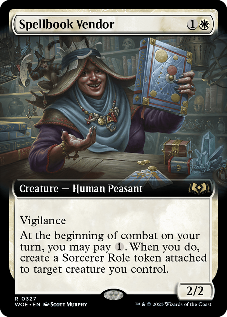 Spellbook Vendor (Extended Art) [Wilds of Eldraine] [Foil]