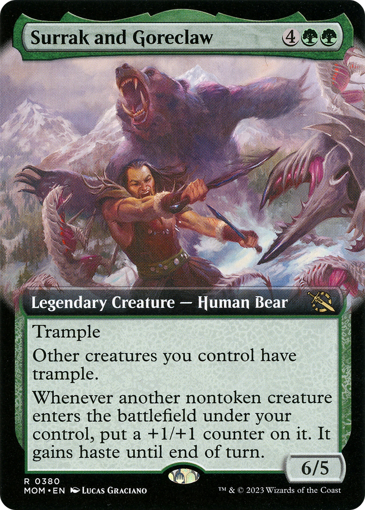 Surrak and Goreclaw (Extended Art) [March of the Machine] [Foil]