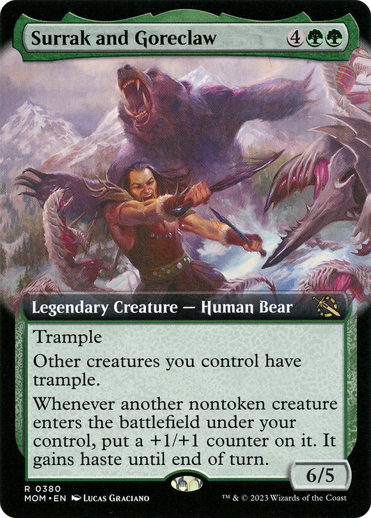 Surrak and Goreclaw (Extended Art) [March of the Machine] [Foil]
