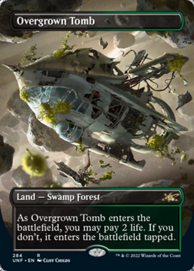 Overgrown Tomb (Borderless) [Unfinity] [Foil]