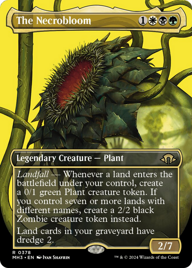 The Necrobloom (Borderless) [Modern Horizons 3] [Foil]