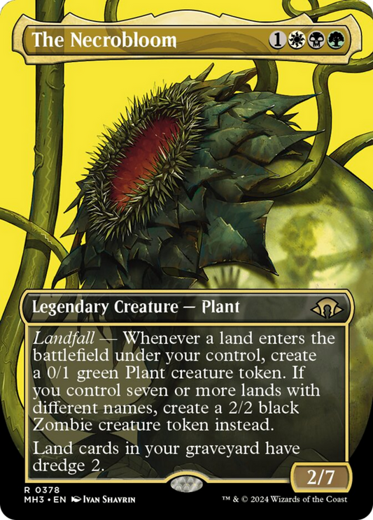 The Necrobloom (Borderless) [Modern Horizons 3] [Foil]