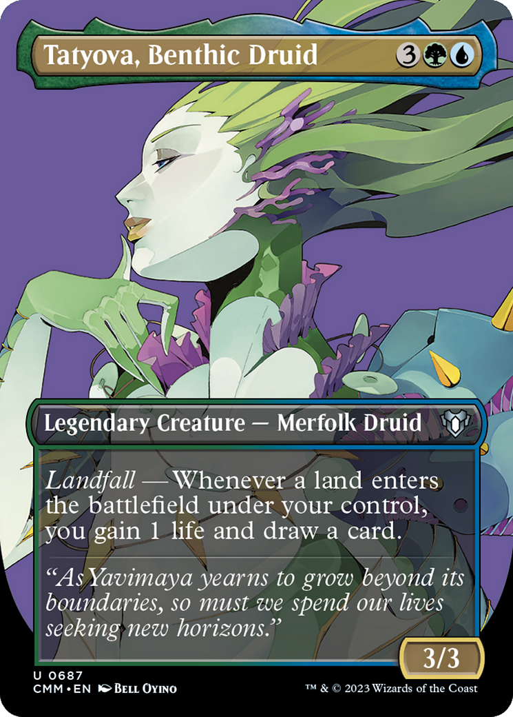 Tatyova, Benthic Druid (Borderless Profile) [Commander Masters] [Foil]