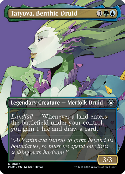 Tatyova, Benthic Druid (Borderless Profile) [Commander Masters] [Foil]