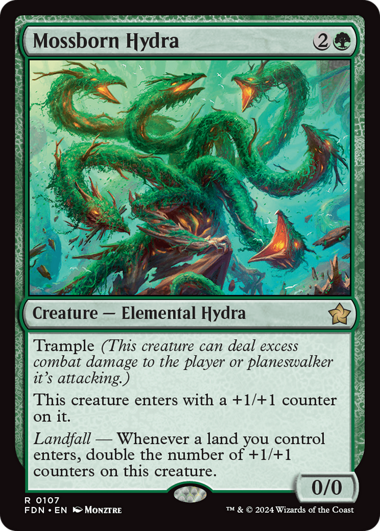 Mossborn Hydra [Foundations] [Foil]