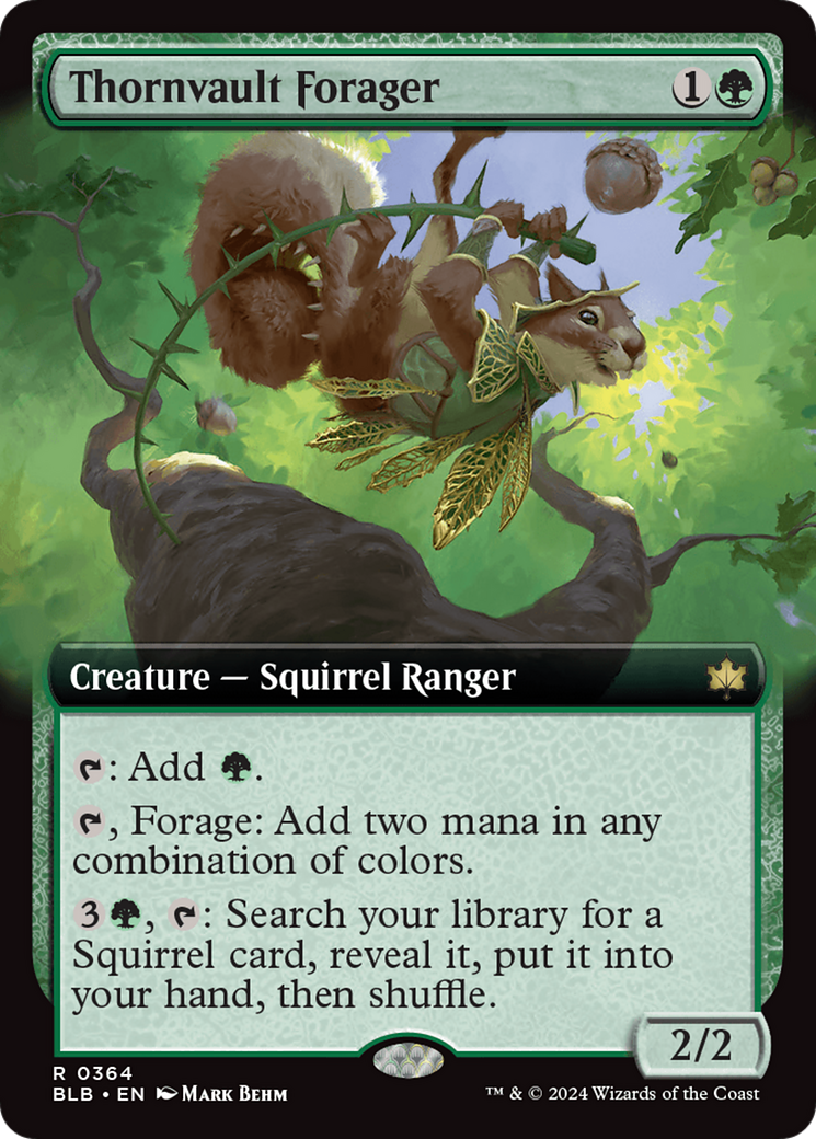 Thornvault Forager (Extended Art) [Bloomburrow] [Foil]
