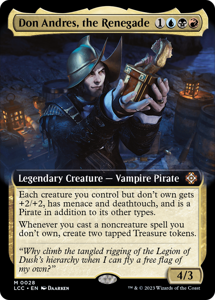 Don Andres, the Renegade (Extended Art) [The Lost Caverns of Ixalan Commander] [Foil]