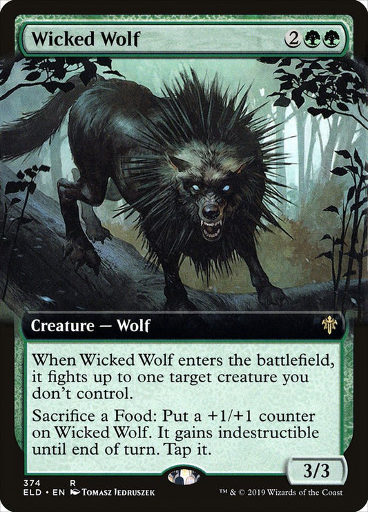 Wicked Wolf (Extended Art) [Throne of Eldraine] [Foil]