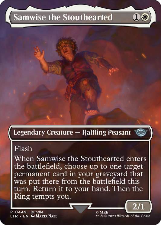 Samwise the Stouthearted (Borderless Alternate Art) [The Lord of the Rings: Tales of Middle-Earth] [Foil]