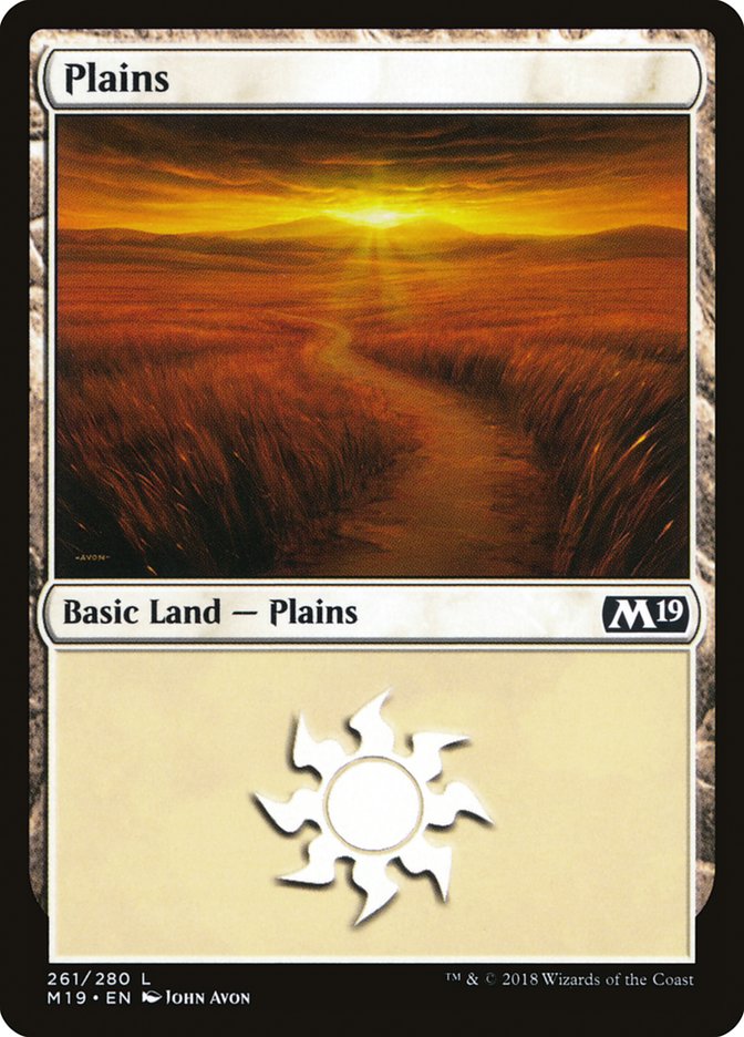 Plains (261) [Core Set 2019] [Foil]