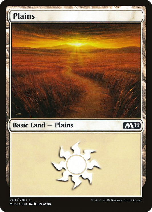 Plains (261) [Core Set 2019] [Foil]