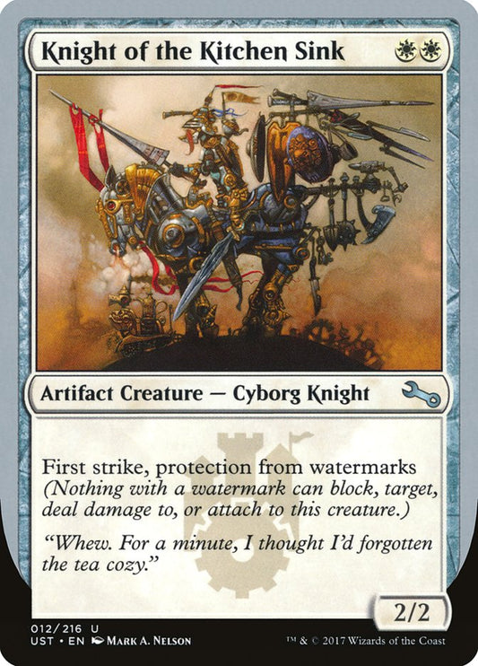Knight of the Kitchen Sink ("protection from watermarks") [Unstable] [Foil]