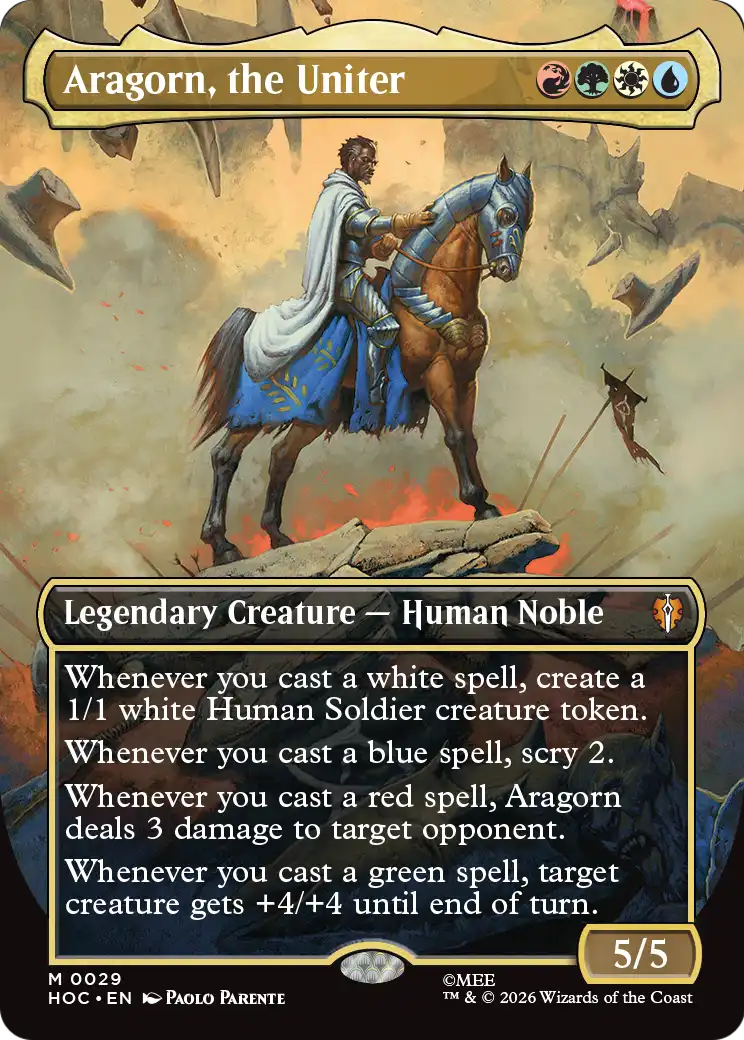 Aragorn, the Uniter (Borderless) [The Hobbit: Eternal-Legal] [Foil]