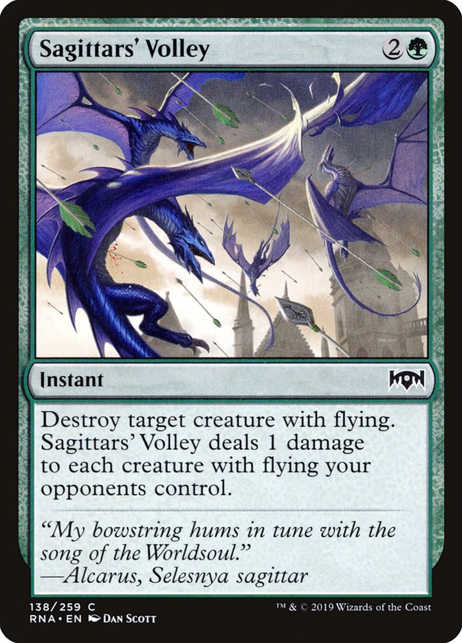 Sagittars' Volley [Ravnica Allegiance] [Foil]