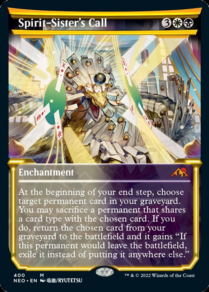 Spirit-Sister's Call (Showcase Soft Glow) [Kamigawa: Neon Dynasty] [Foil]