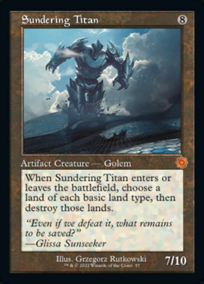 Sundering Titan (Retro) [The Brothers' War Retro Artifacts] [Foil]
