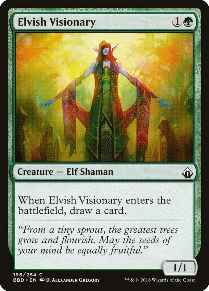 Elvish Visionary [Battlebond] [Foil]