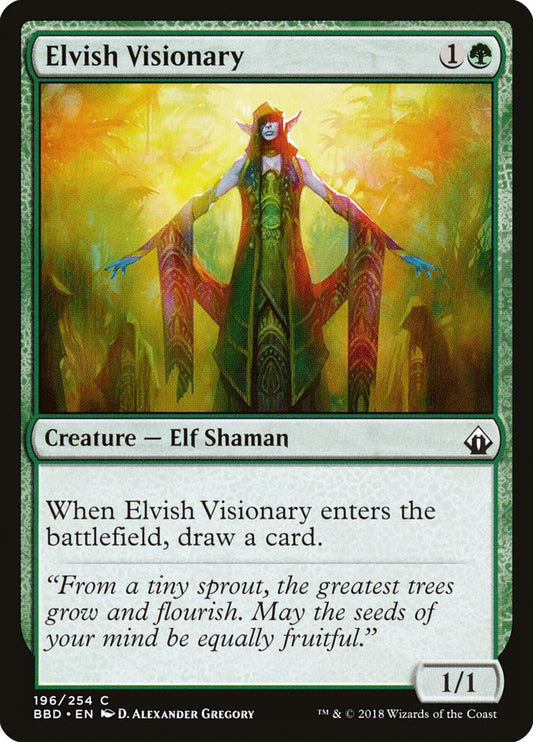 Elvish Visionary [Battlebond] [Foil]