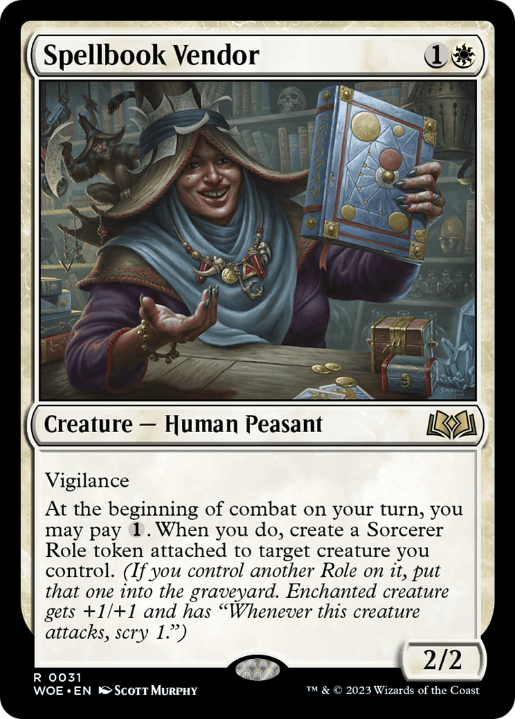 Spellbook Vendor [Wilds of Eldraine] [Foil]