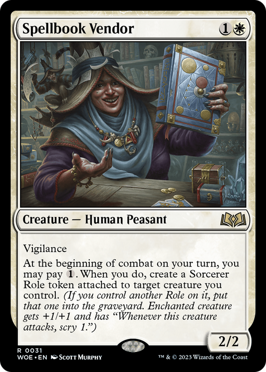 Spellbook Vendor [Wilds of Eldraine] [Foil]